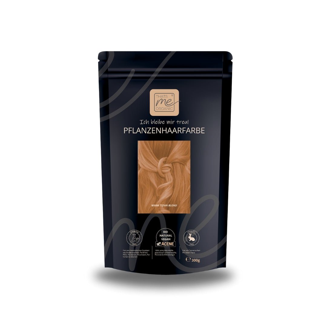 Limited Edition 300g Profi-Pflanzenhaarfarbe "warmes helles Kupfer-Blond - warm tizian blond"