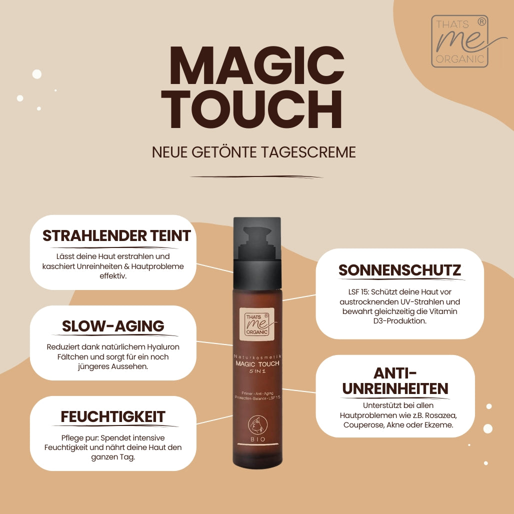 Magic-Touch getönte BIO-Tagescreme Slow Aging 50ml im Glas vegan Bio-Naturkosmetik