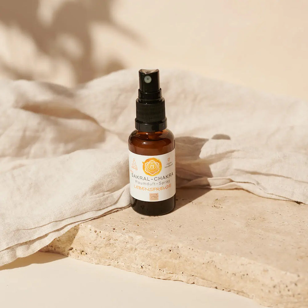 Bio-SAKRAL-CHAKRA Aromatherapie Aura-, Raumduft-, Yoga- & Meditationsspray LEBENSFREUDE (orange)