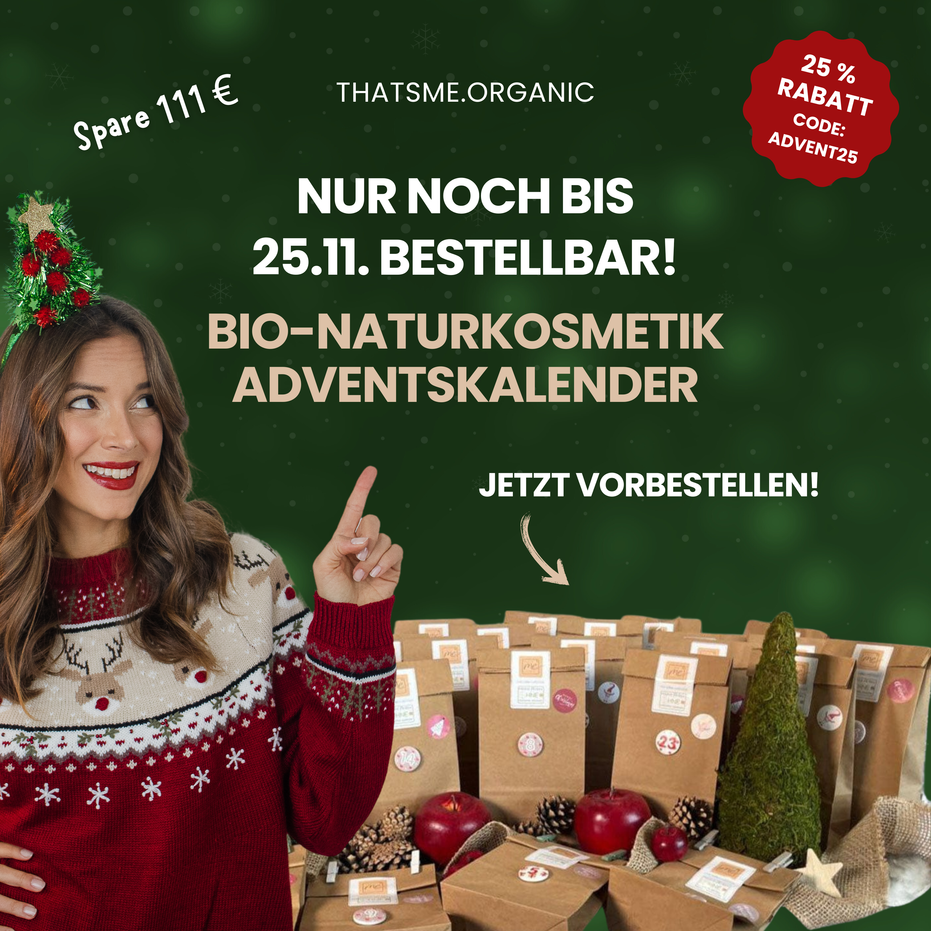 Ab jetzt vorbestellbar: Der Thats me organic Adventskalender - 24 tolle Überraschungen ♥ begrenzte Stückzahl