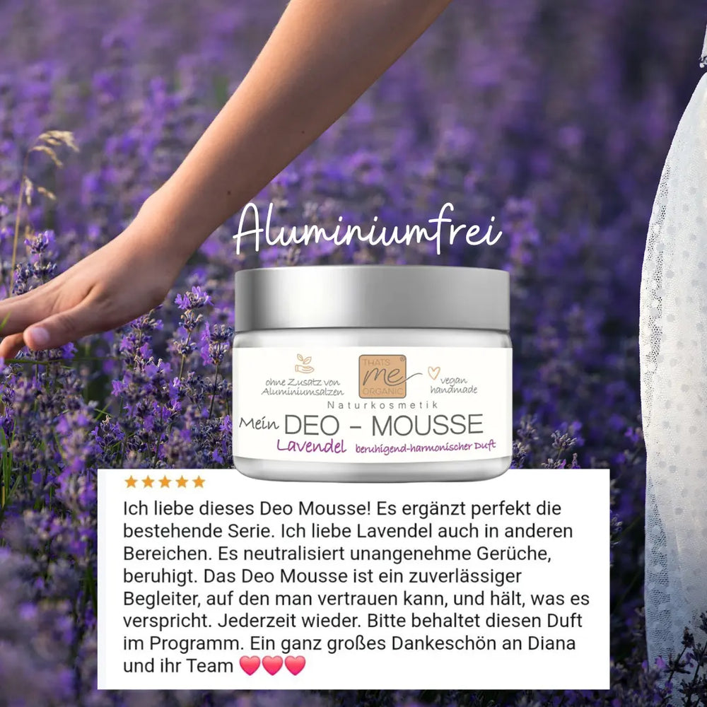 BIO-Deo-Mousse Lavendel & Lemongrass – Naturkosmetik Deo ohne Aluminium | 50 ml