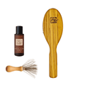 Bio Bürsten Set Mediterrane Bürste für die Haare mit Wildschweinborsten
