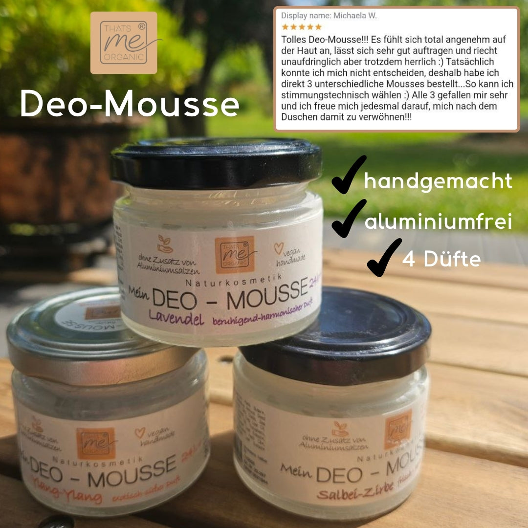 Deodorante mousse salvia pino 24h+ deodorante come crema senza alluminio cosmetici naturali 50ml