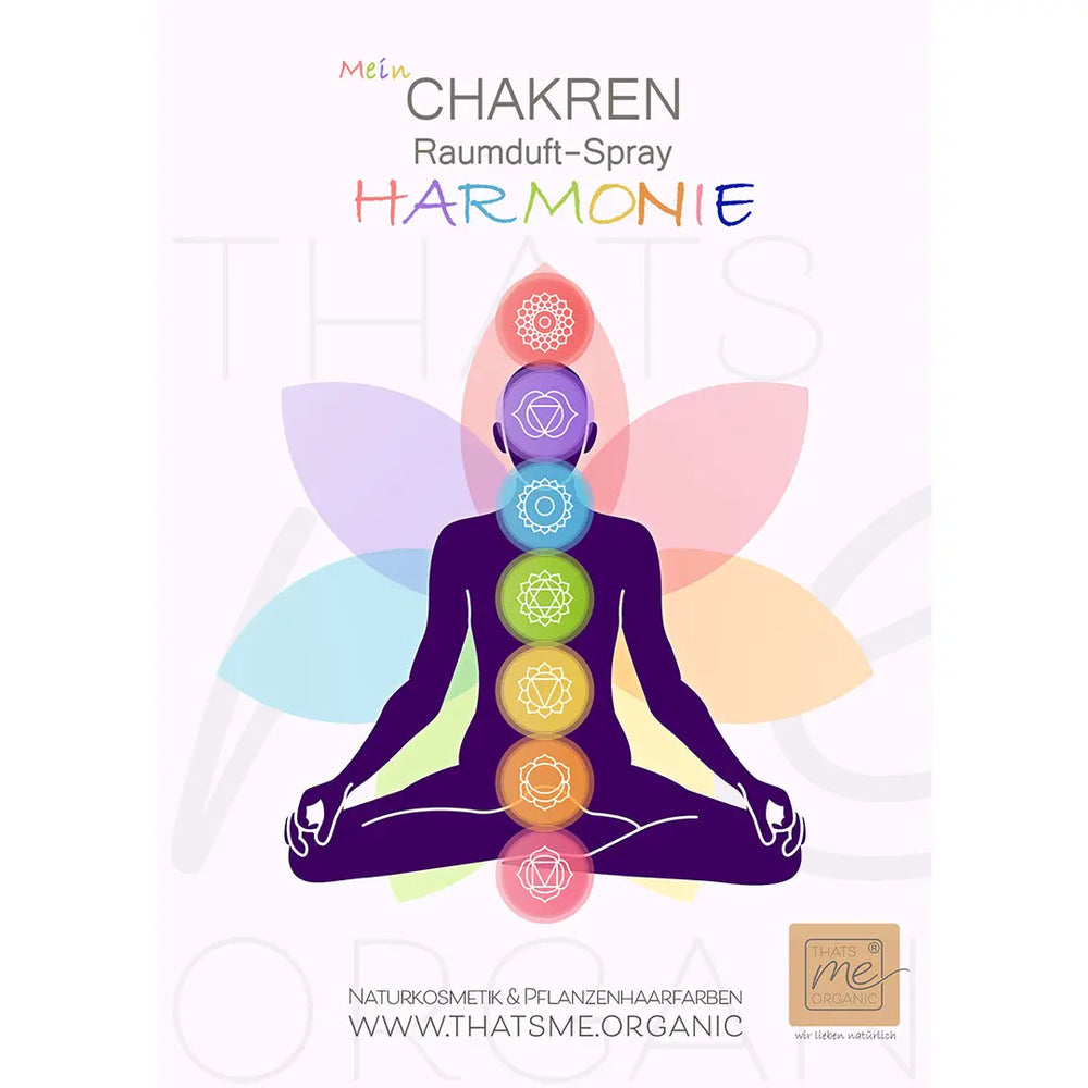 Bio-CHAKREN Aromatherapie Aura-, Raumduft-, Yoga- & Meditationsspray HARMONIE (weiß)
