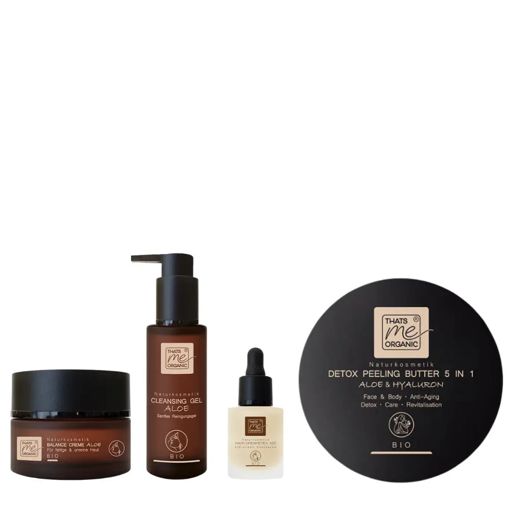 Detox Face Set – sanfte Gesichtspflege bei unreiner, empfindlicher Haut, Pickeln, Couperose & Rosazea