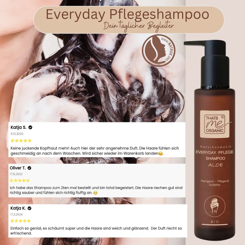 BIO-Pflege-Shampoo "everyday" Aloe 200ml + Applikatorflasche