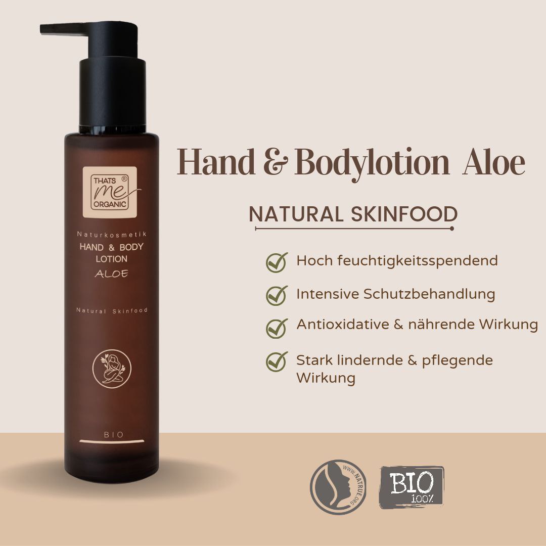 ORGANIC Hand &amp; Body Lotion Aloe 200ml natural cosmetics vegan