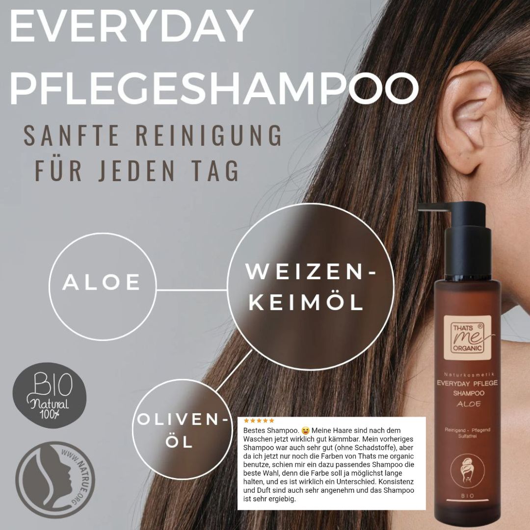 Limited Edition ORGANIC care shampoo "everyday" Aloe natural cosmetics sulfate-free 50ml