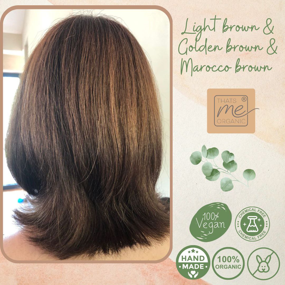 Professional plant hair color warm light brown "warm light brown" 90g refill pack 