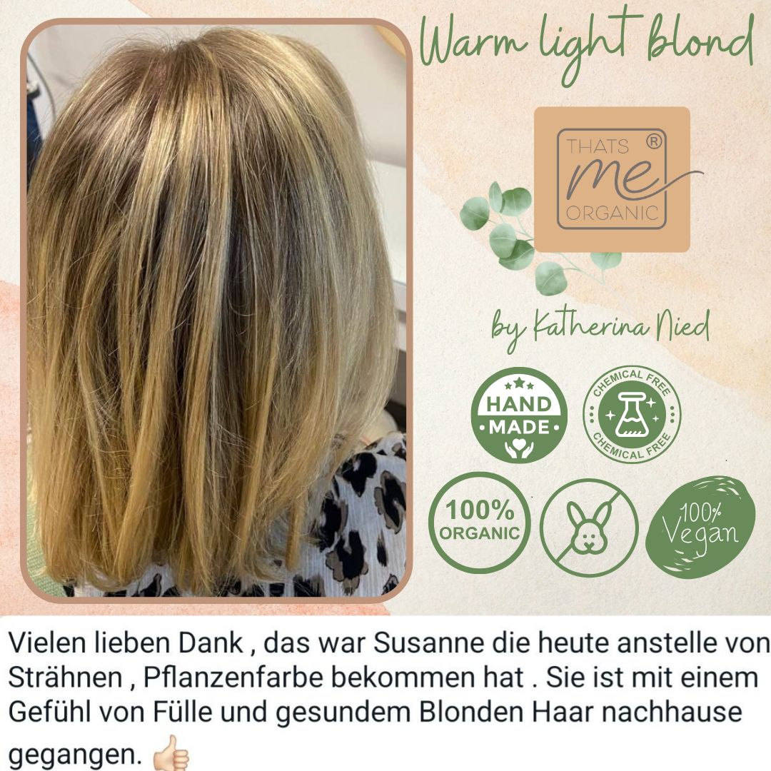 Professional plant hair color SET warm light blonde “warm light blonde” 