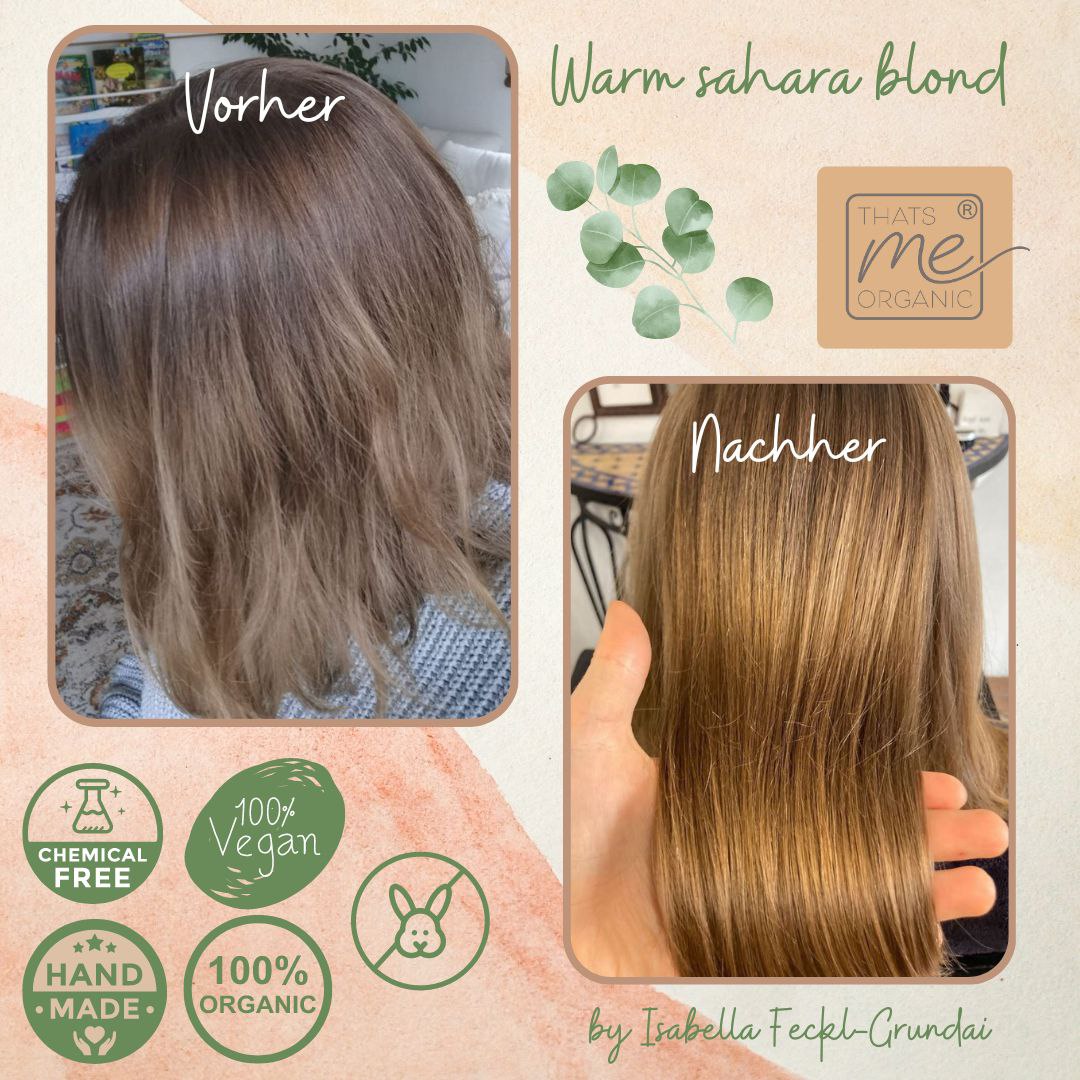 Professional plant hair color SET warm Sahara blonde "warm Sahara blonde" 