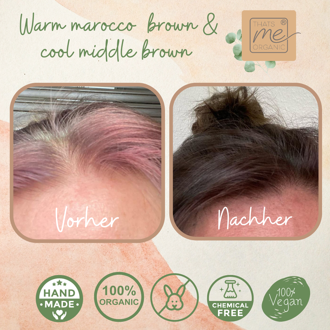Professional plant hair color SET warm Morocco brown "warm Morocco brown"