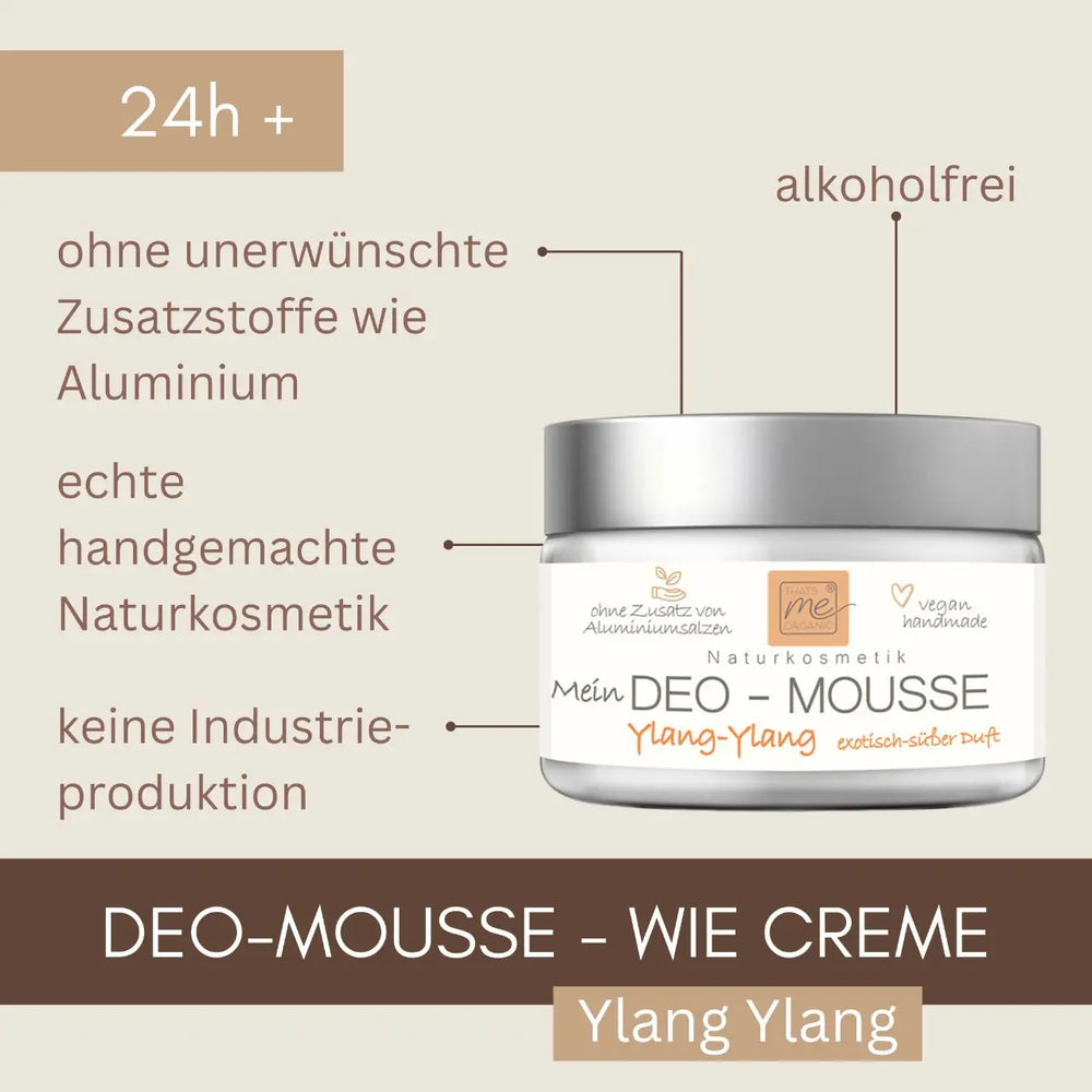 BIO-Deo-Mousse Ylang-Ylang (Exotic) – Naturkosmetik Deo ohne Aluminium | 50 ml