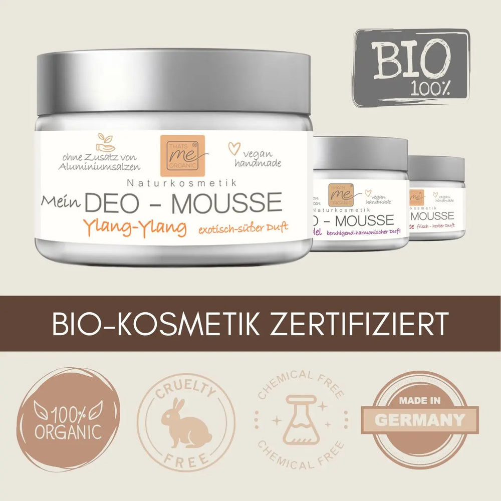 BIO-Deo-Mousse Ylang-Ylang (Exotic) – Naturkosmetik Deo ohne Aluminium | 50 ml