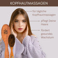 Profi-Haarbürste "Die Schlanke" aus Birnbaumholz & Wildschweinborste