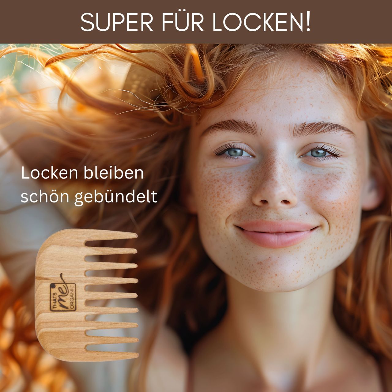 Profi-Haarkamm "Lockenpracht" aus Buchenholz