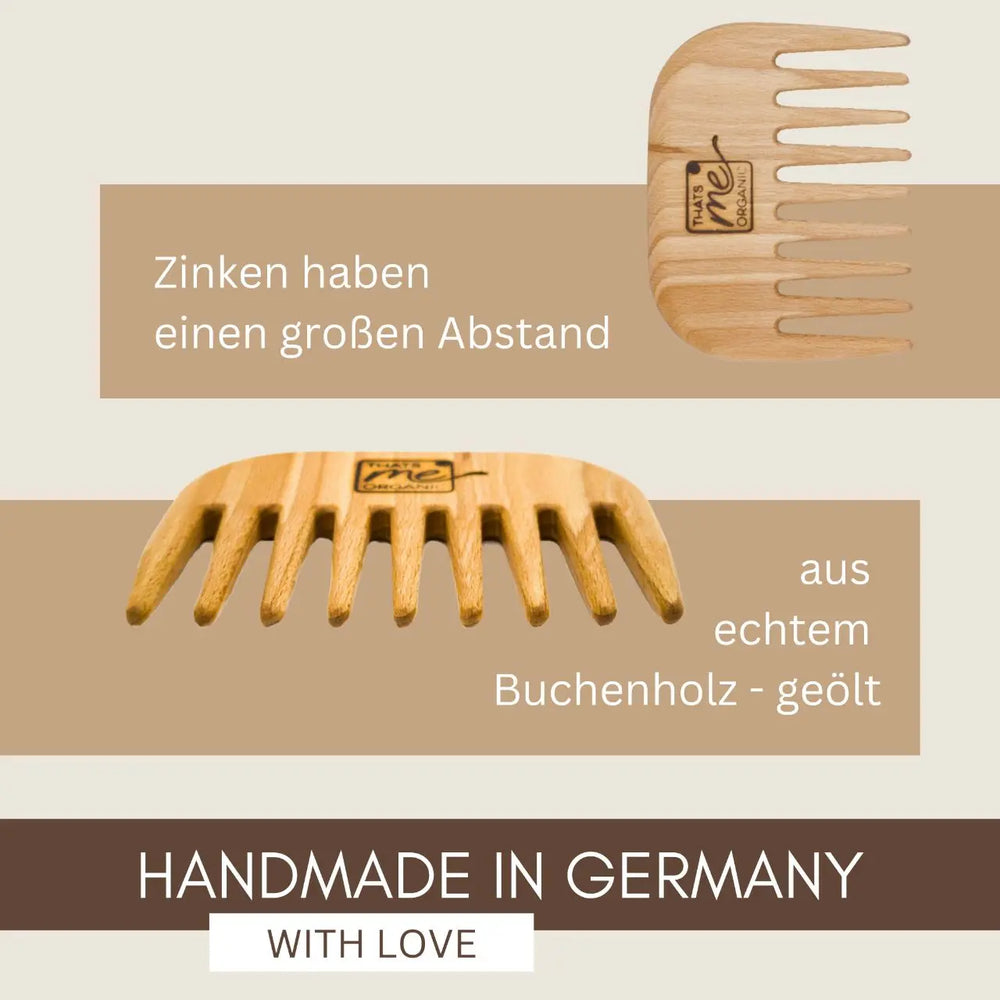 Lockenkamm „Lockenpracht" – Profi-Haarkamm aus Buchenholz