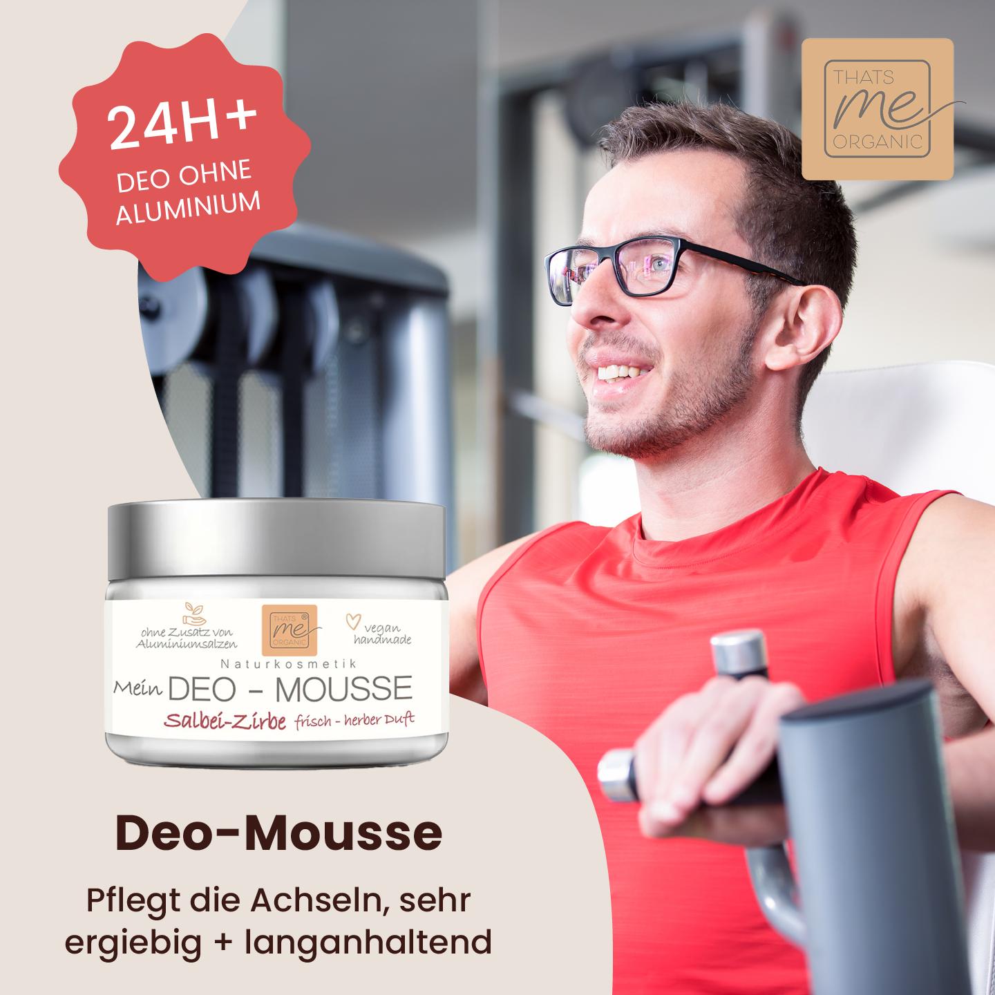 Deodorant mousse sage pine 24h+ deodorant like cream without aluminum natural cosmetics 50ml