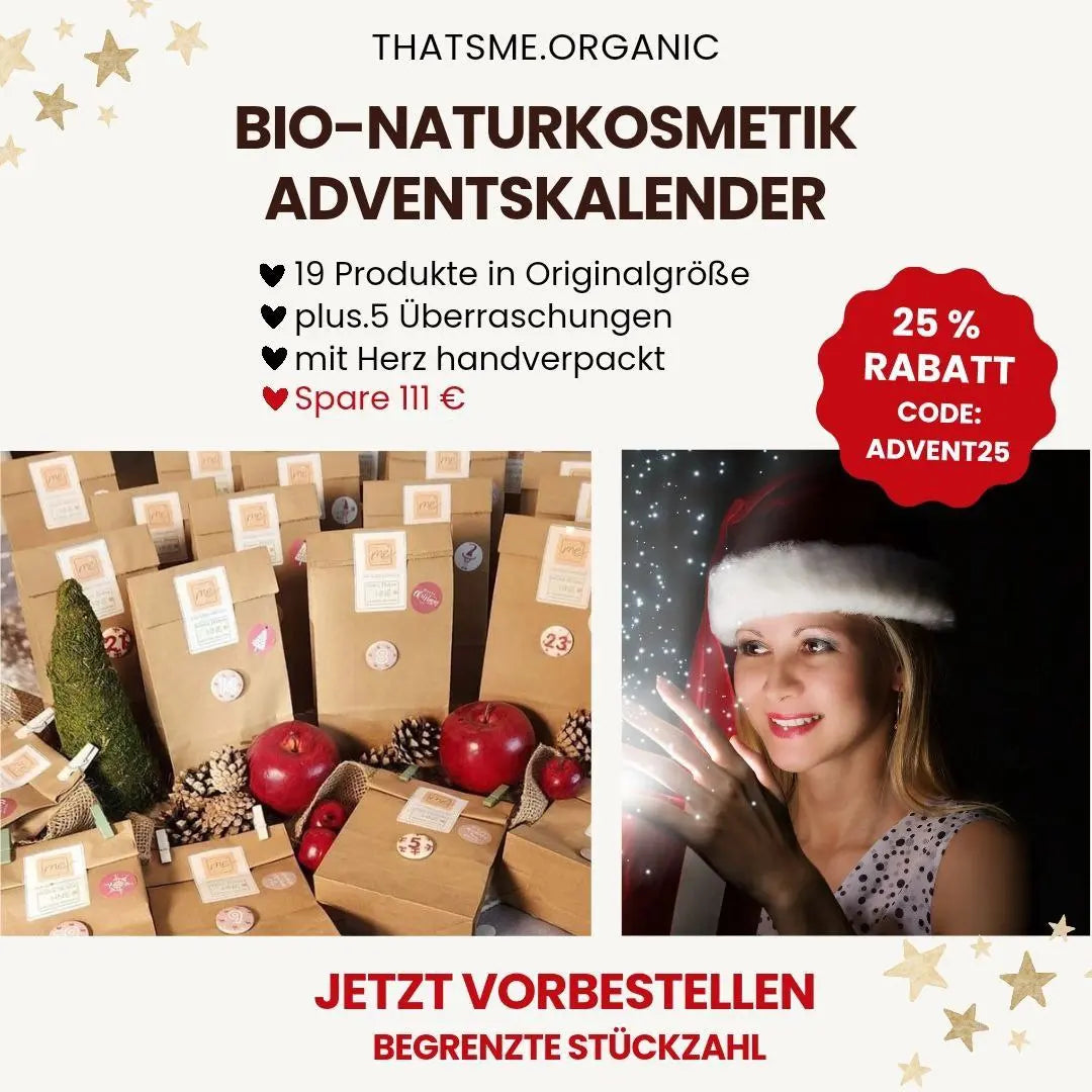 Ab jetzt vorbestellbar: Der Thats me organic Adventskalender - 24 tolle Überraschungen ♥ begrenzte Stückzahl