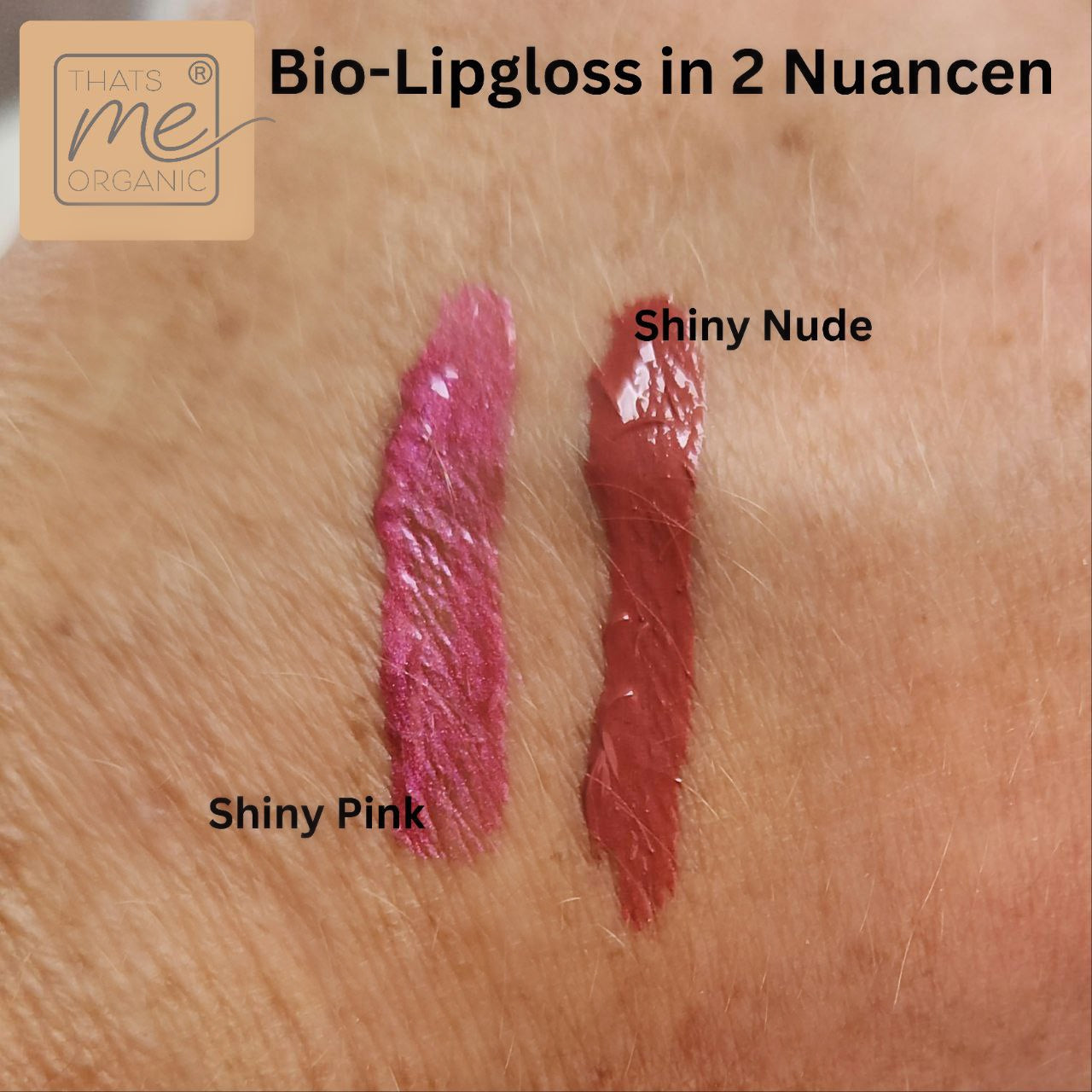 Bio-Lipgloss Shiny Pink + Shiny Nude – Pflegend, Deckend + Cruelty-Free | Naturkosmetik