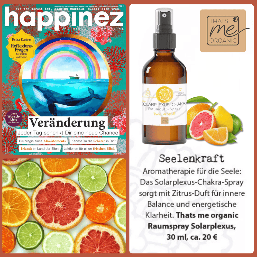 SOLARPLEXUS-CHAKRA Aromatherapie Aura-, Raumduft-, Yoga- & Meditationsspray BALANCE (gelb)