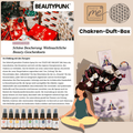Chakra Aromatherapie Aura-, Raumduft-, Yoga- &  Meditationsspray Set in Geschenkbox + Chakra-Edelstein-Armband – für energetische Balance