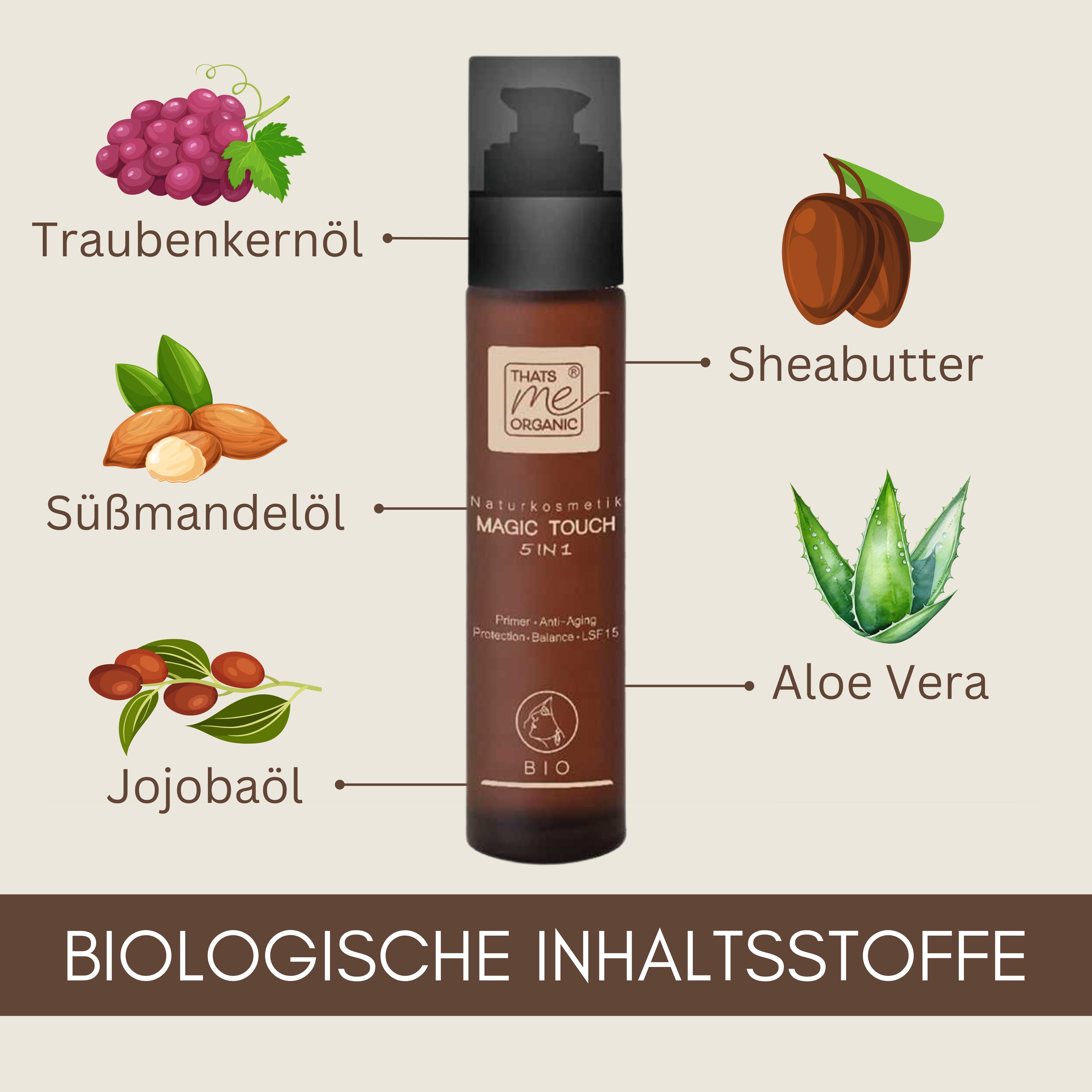 Magic-Touch getönte BIO-Tagescreme Slow Aging 50ml im Glas vegan Bio-Naturkosmetik