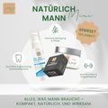 Entdecke das Geschenk Set von Thats me Organic® für natürliche Männerpflege: Drei organische Produkte mit Fokus auf reine Inhaltsstoffe und 10% Rabatt. Das Deo-Mousse Lemongrass schenkt dir langanhaltende Frische.