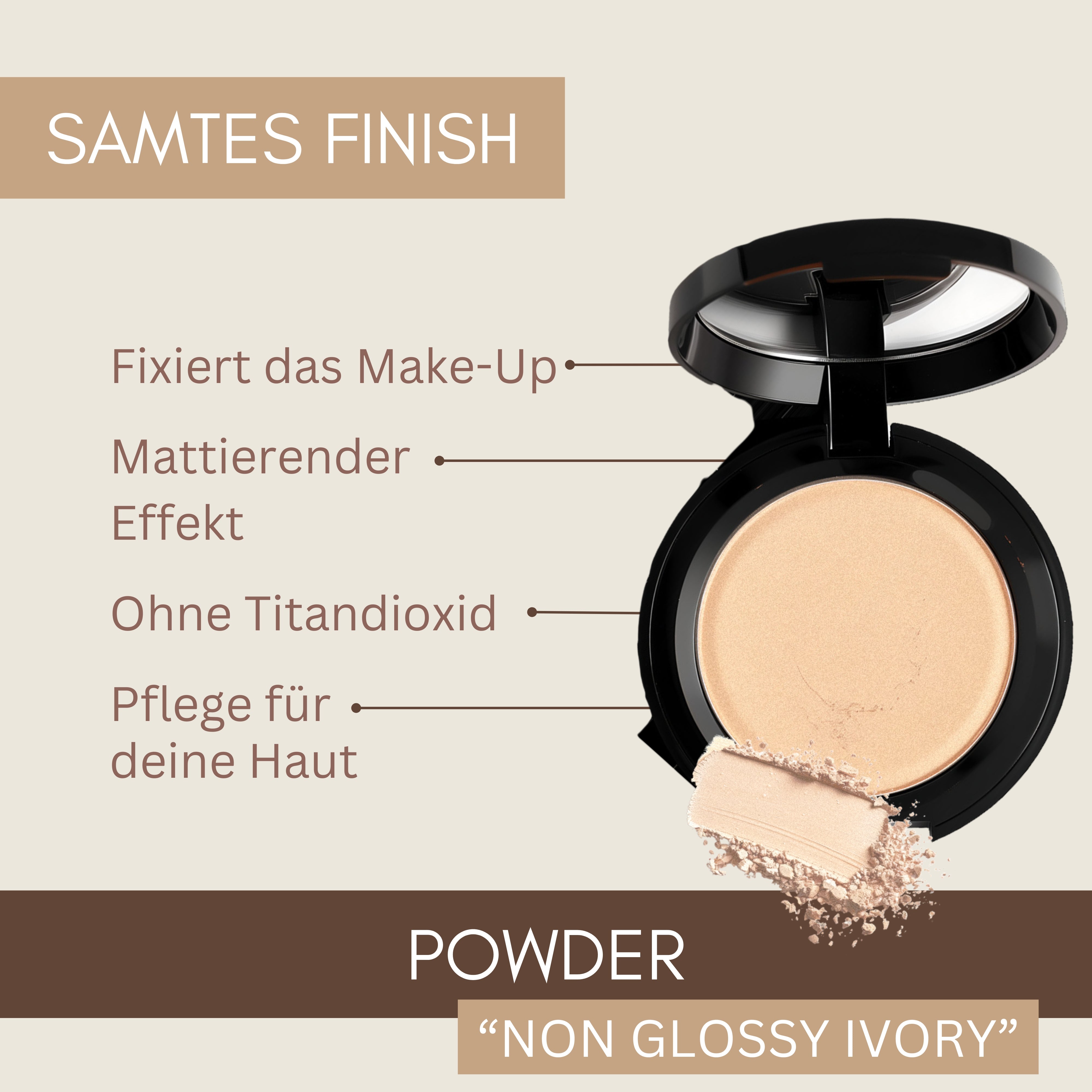 Powder von Thats me organic – mattierendes, vegan + chemiefreies Make-up für jeden Hauttyp