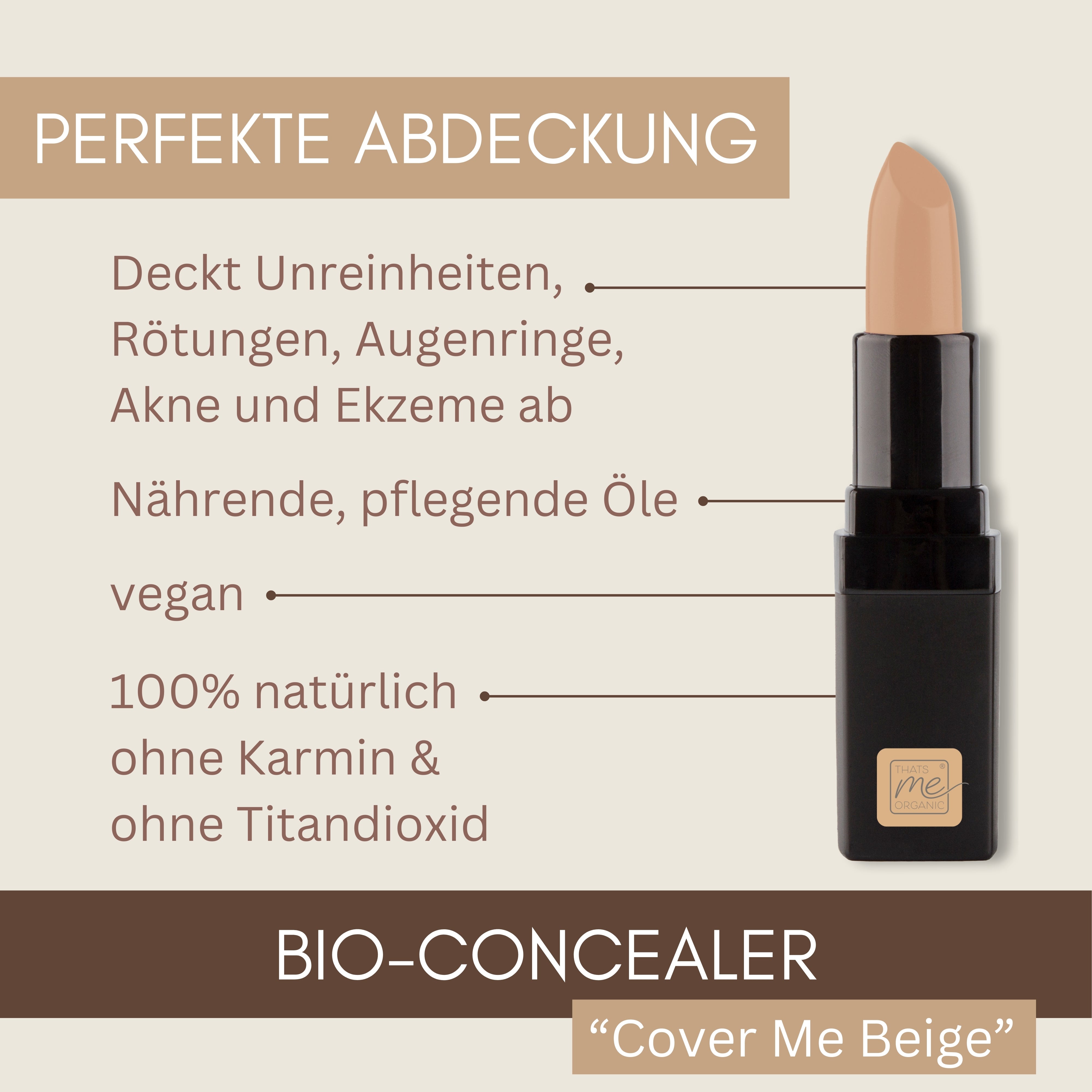 Bio-Concealer | natürlich, vegan + effektiv – Makellose Haut mit Thats Me Organic