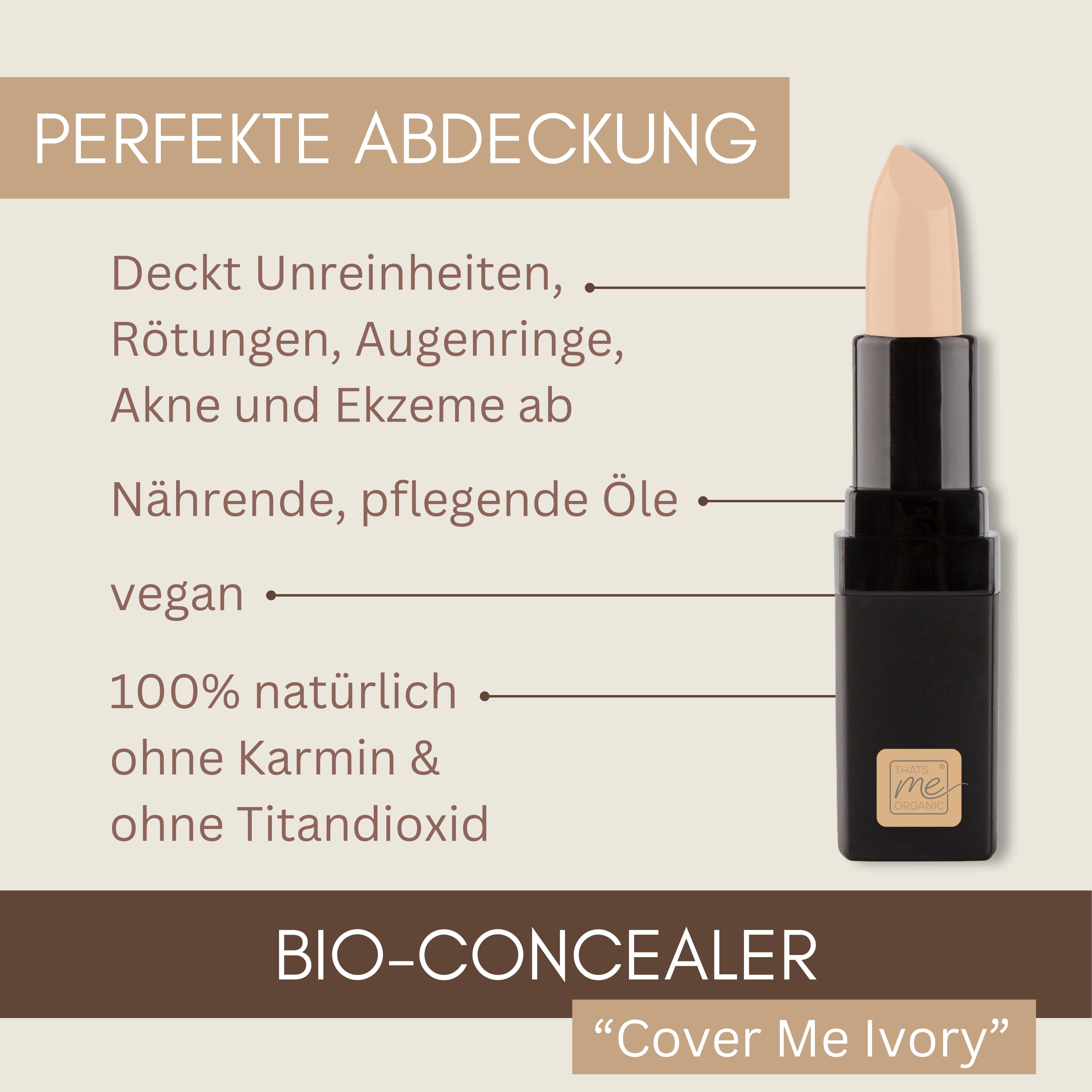 Bio-Concealer | natürlich, vegan + effektiv – Makellose Haut mit Thats Me Organic