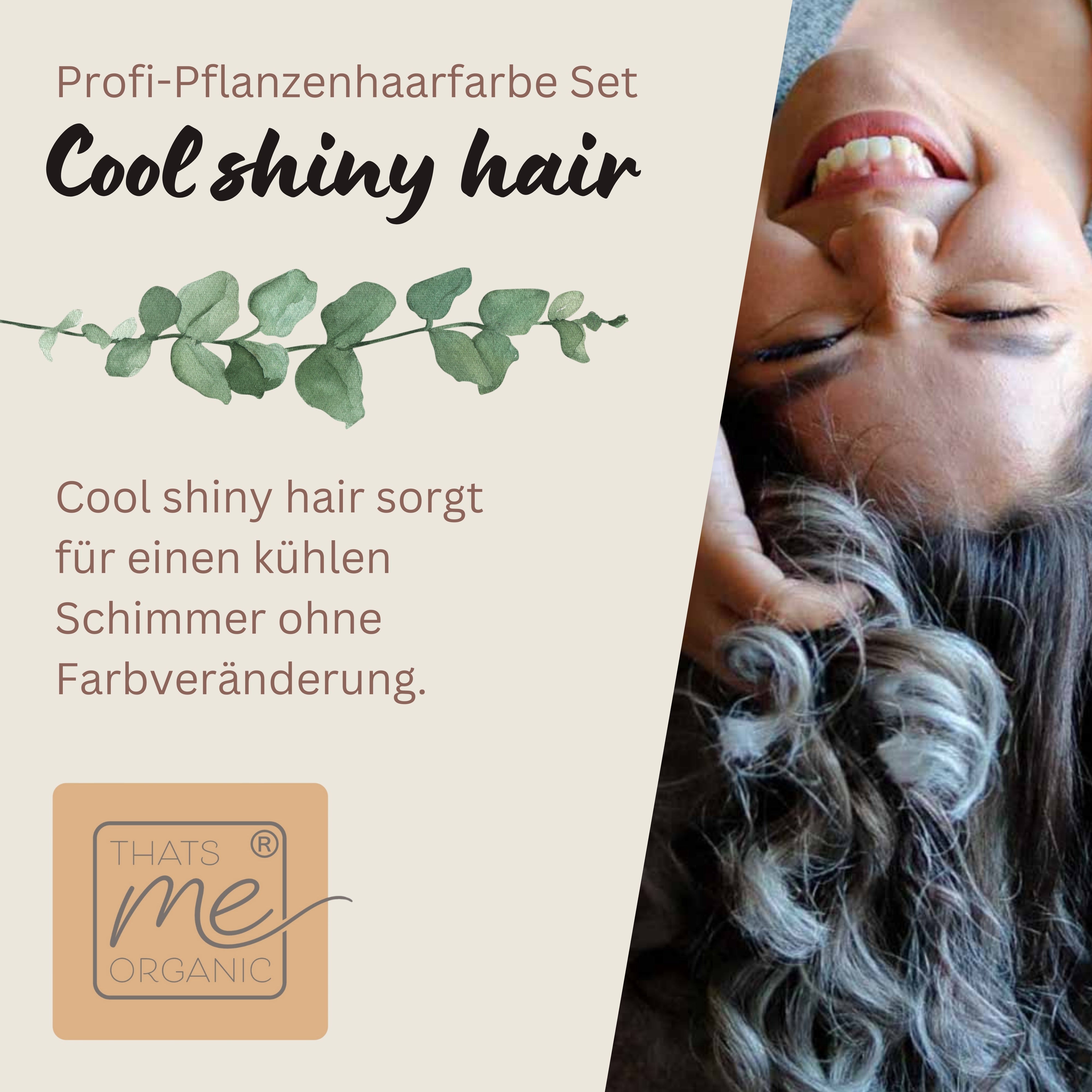 Profi-Pflanzenhaarfarbe kühle farblose Volumen-Glanz-Haarpackung "cool shiny hair pack" 90g Nachfüllpack