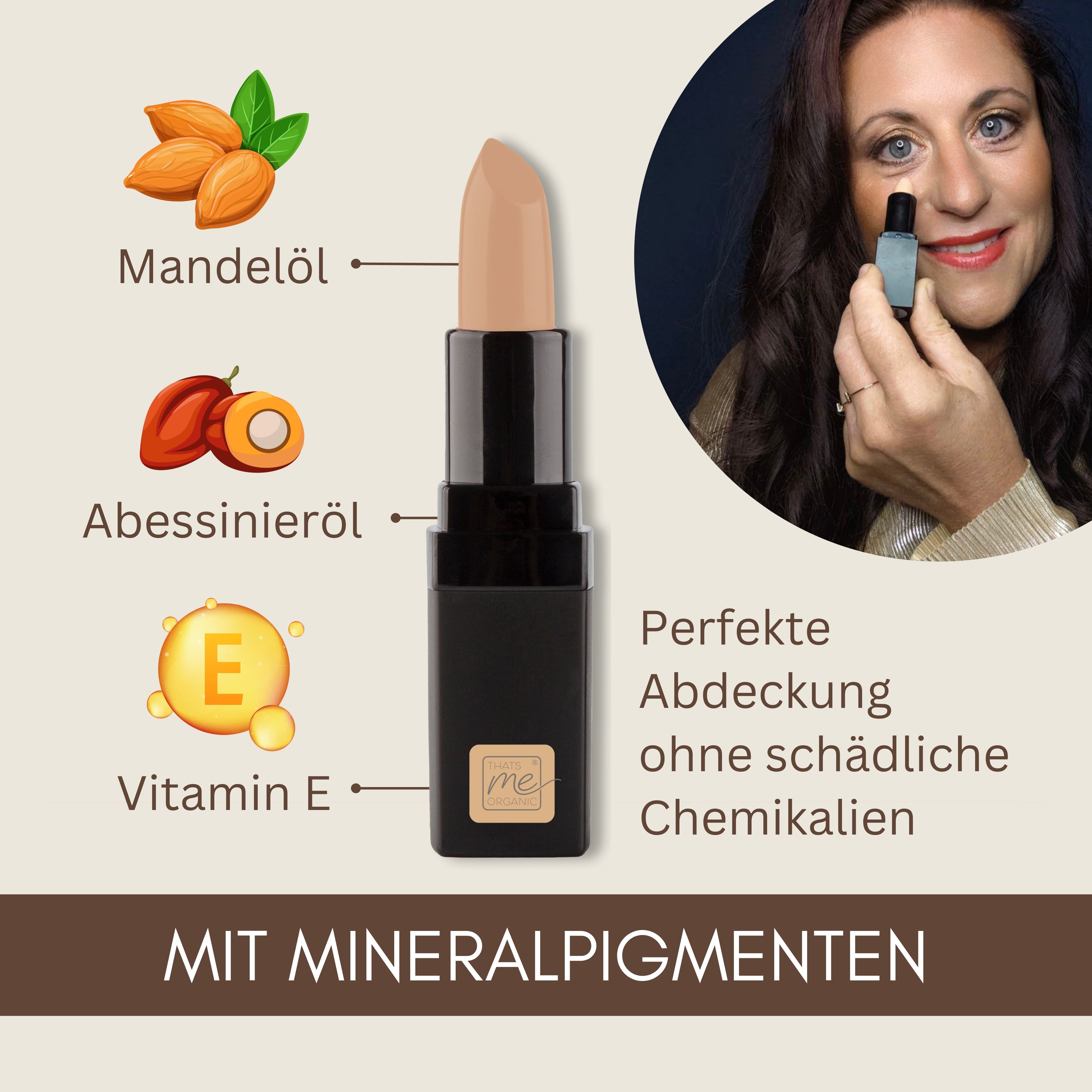 Bio-Concealer | natürlich, vegan + effektiv – Makellose Haut mit Thats Me Organic