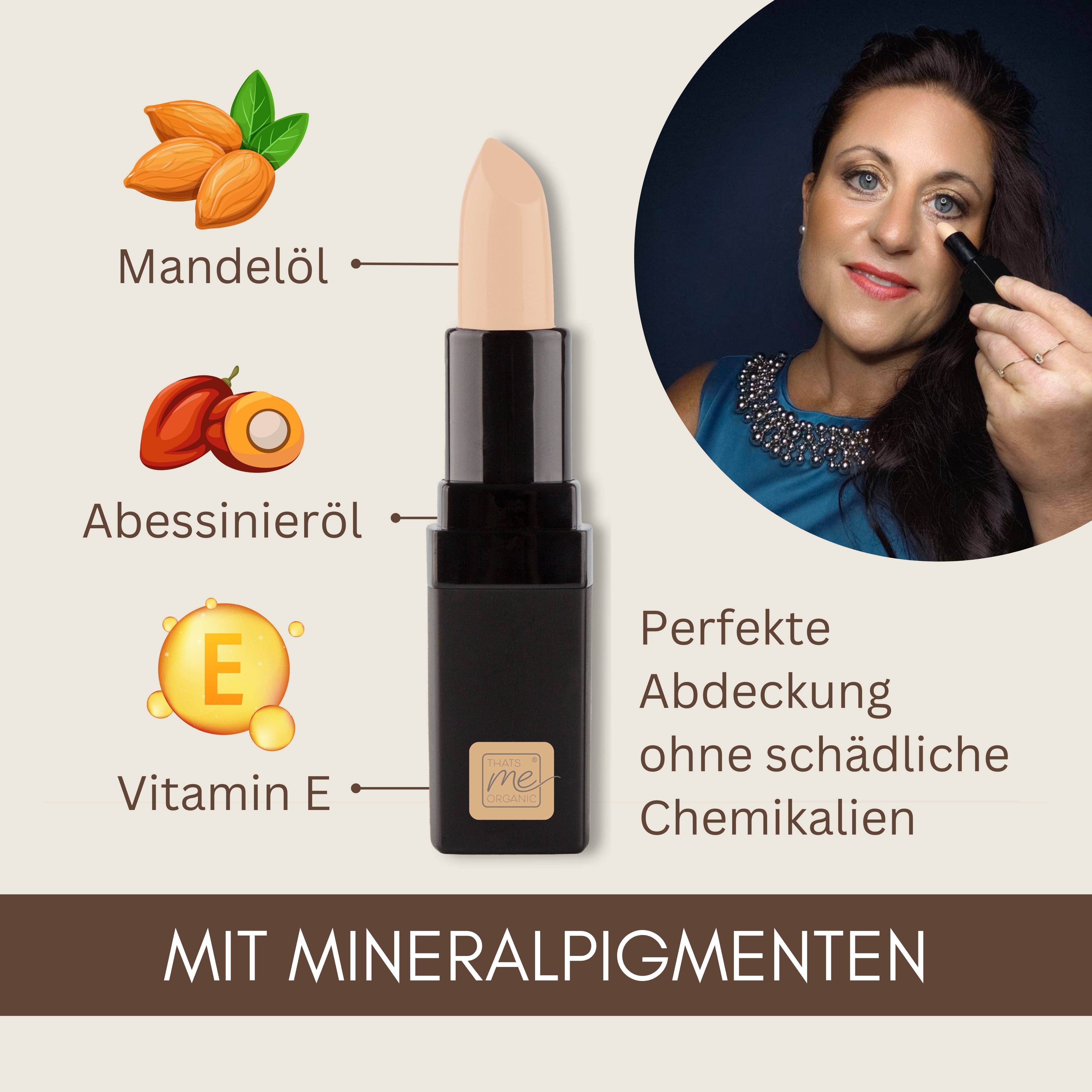 Bio-Concealer | natürlich, vegan + effektiv – Makellose Haut mit Thats Me Organic