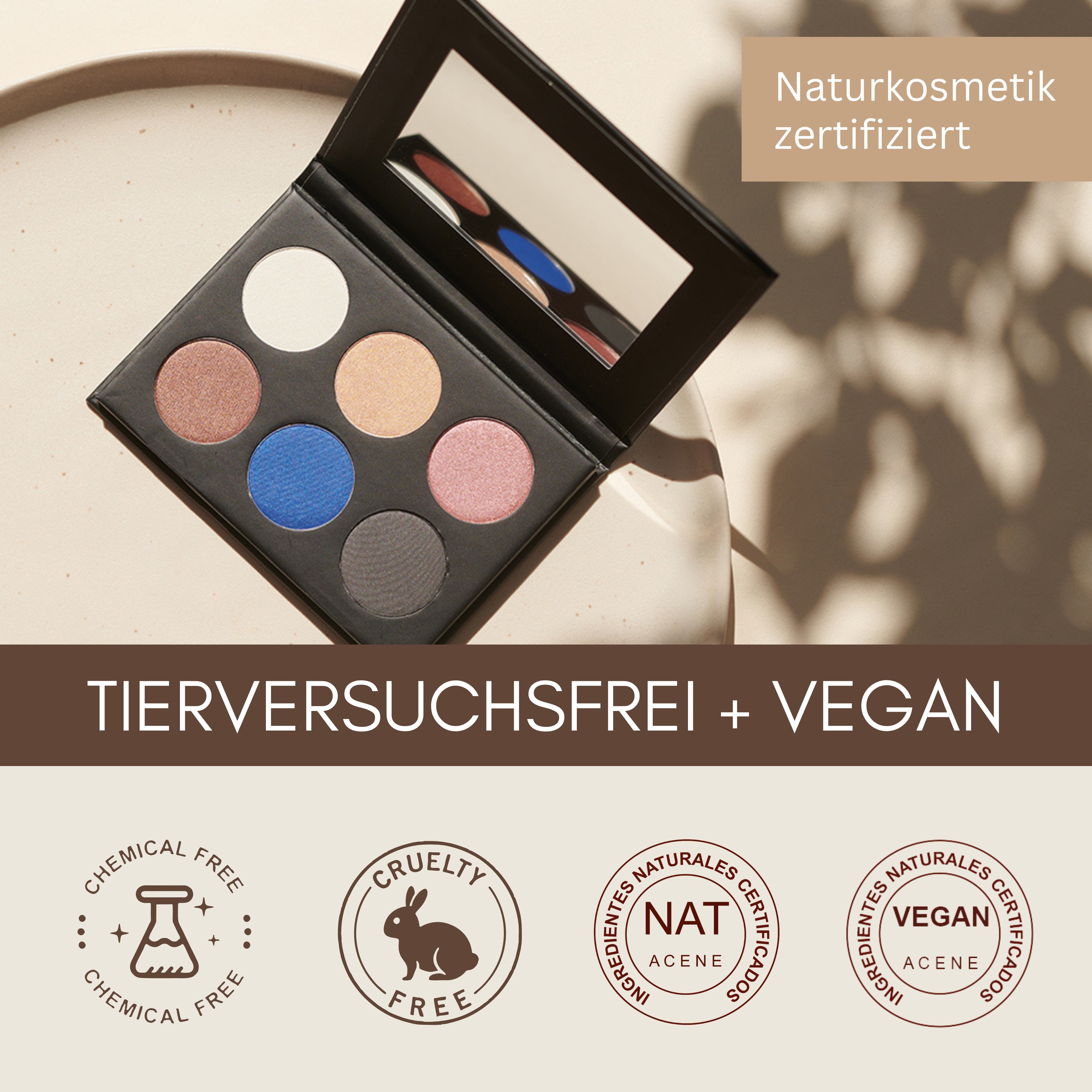 Lidschatten-Palette "Nice Eyes" mit 6 Nuancen | Naturkosmetik