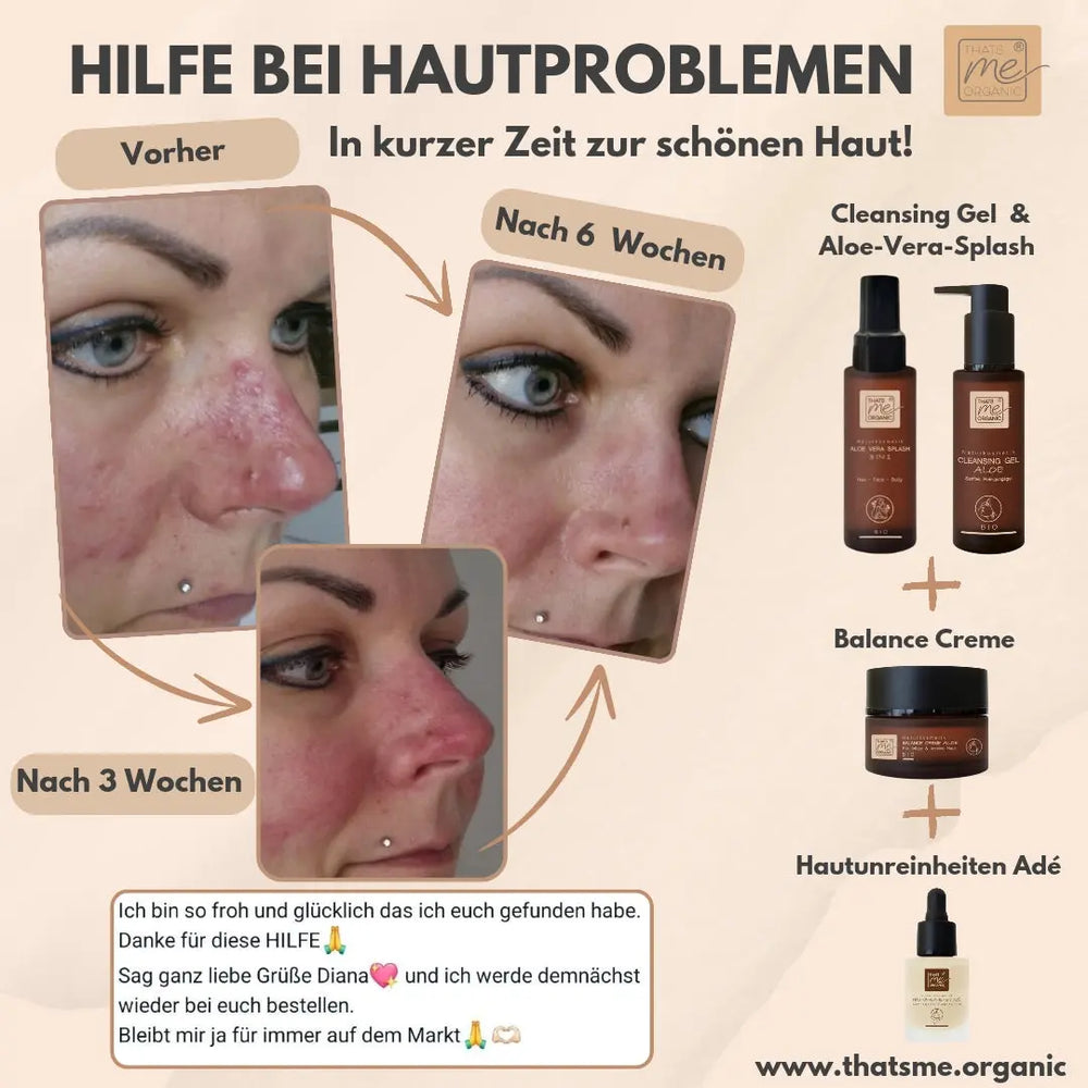 BIO-BALANCE-CREME Aloe für fettige + unreine +glänzende Haut 50ml Naturkosmetik