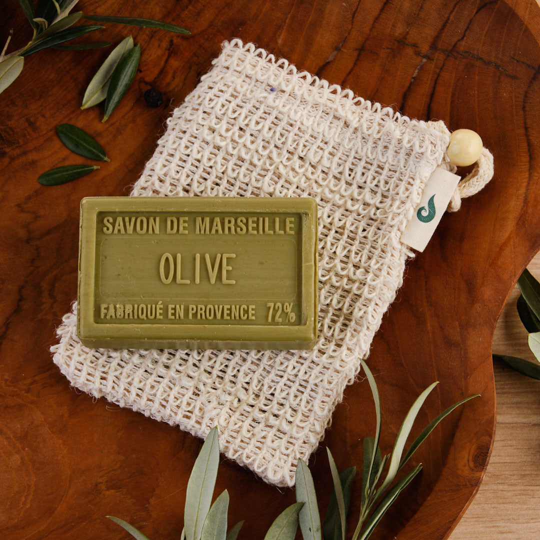 Savings set olive oil soap &amp; vegan soap bag