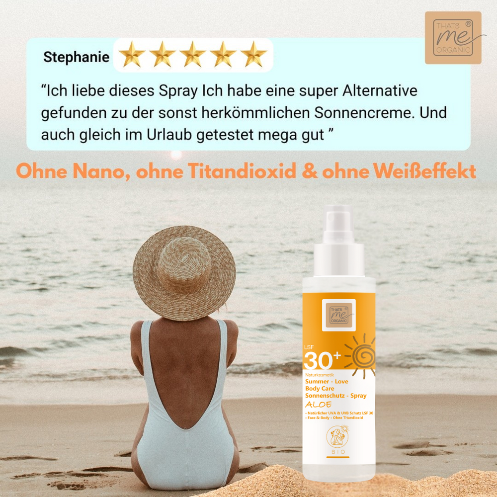 BIO-Body Spray SUMMER-LOVE Aloe LSF 30 | Mineralisches Sonnenschutz-Spray 100 ml