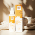 Bio Sonnencreme von Thats me organic mit weiß - gelber Flasche und Lichtschutzfaktor lsf 30+ 
