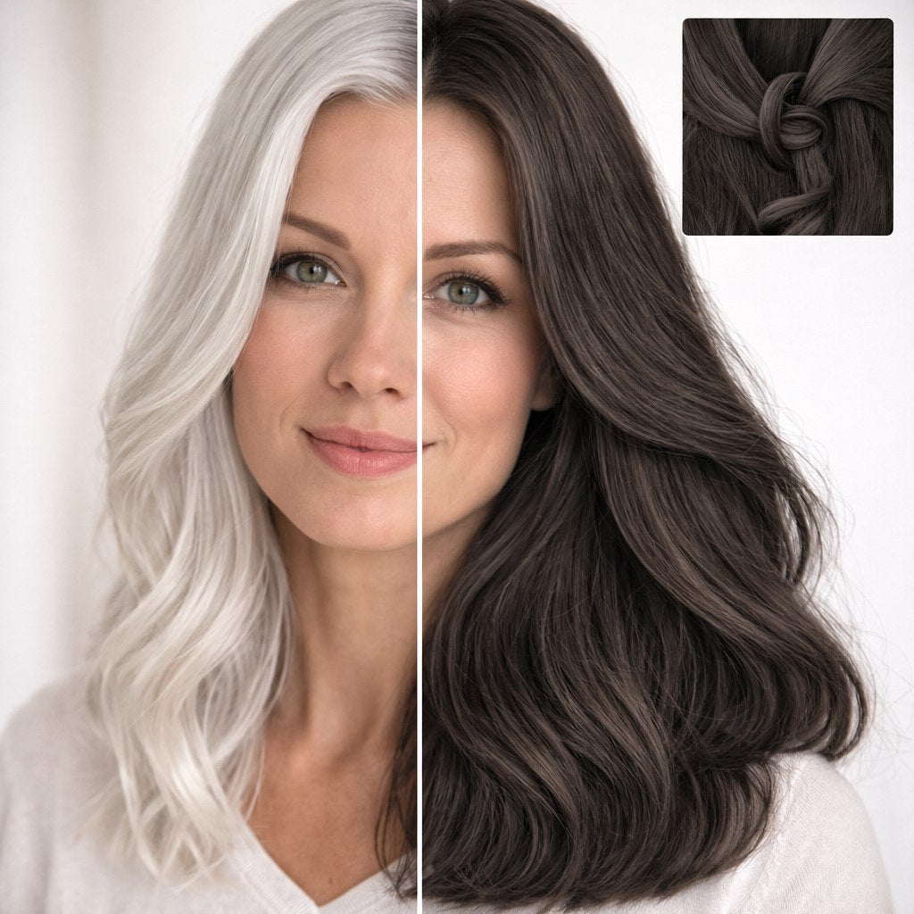 Profi-Pflanzenhaarfarbe SET kühles dunkles Schwarz "cool deep black"