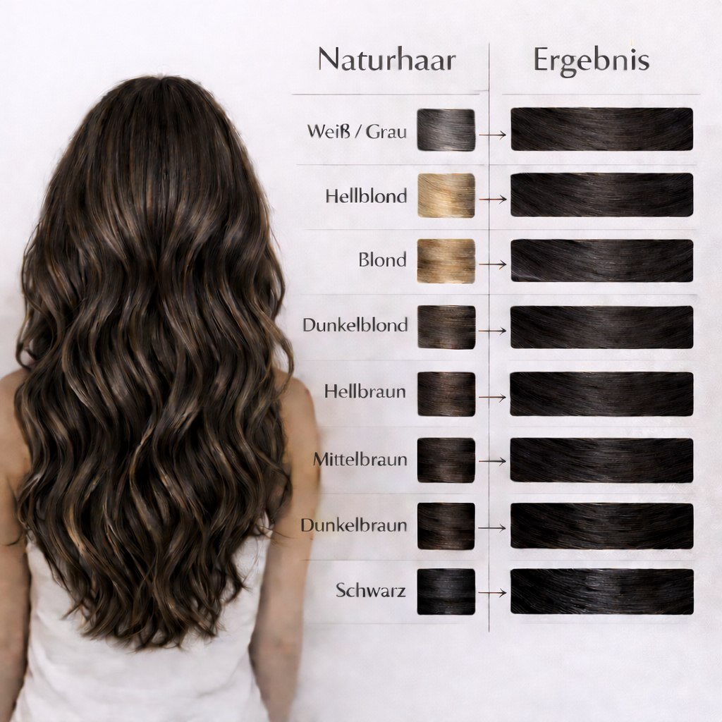 Profi-Pflanzenhaarfarbe kühles dunkles Braun "cool deep brown" 90g Nachfüllpack