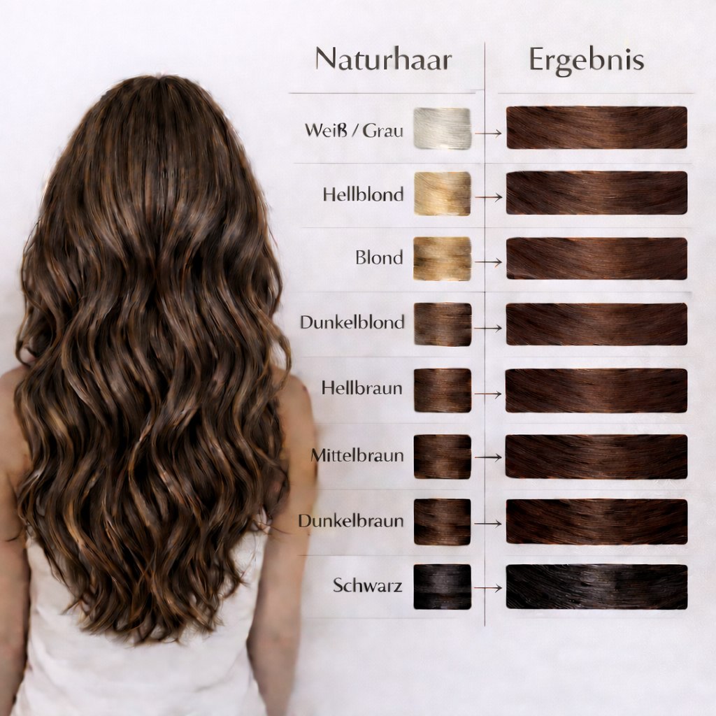 Profi-Pflanzenhaarfarbe kühles dunkles Mahagony-Braun "cool deep mahagony brown" 90g Nachfüllpack