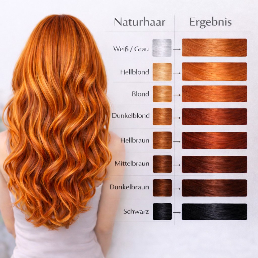 Profi-Pflanzenhaarfarbe SET "kaltes rotes Henna pur - cool pure henna red"