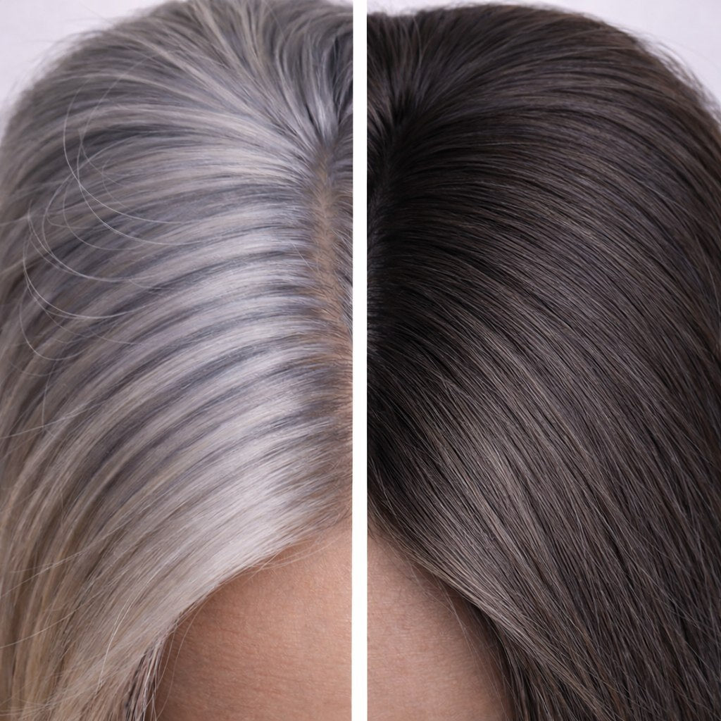 Profi-Pflanzenhaarfarbe "Kühles mittleres braun - cool middle brown" 90g Nachfüllpack