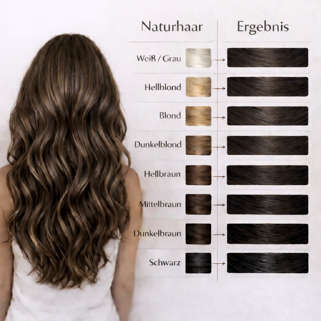 Profi-Pflanzenhaarfarbe "Kühles mittleres braun - cool middle brown" 90g Nachfüllpack