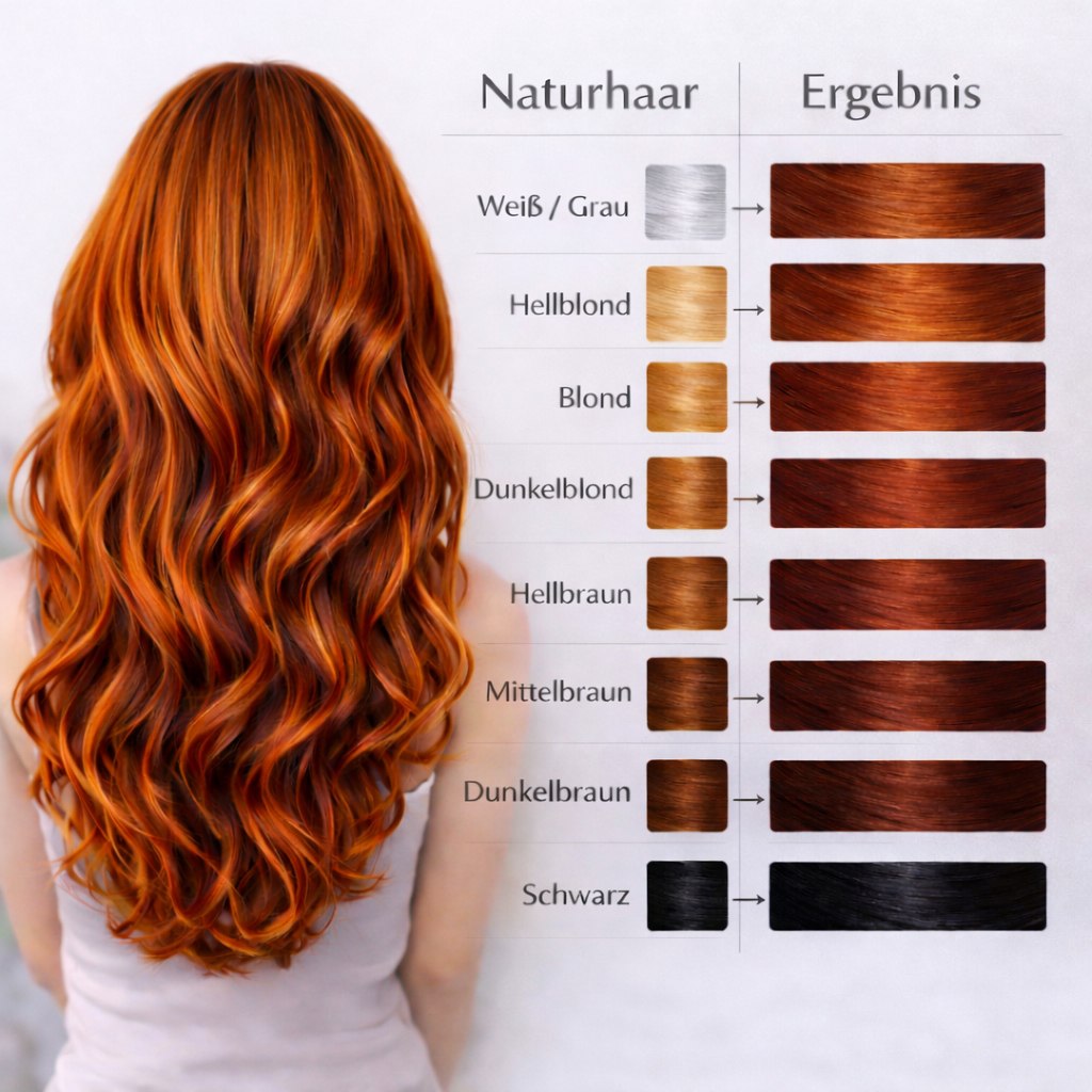 Profi-Pflanzenhaarfarbe SET "warmes Flammen-Rot - warm flame red"