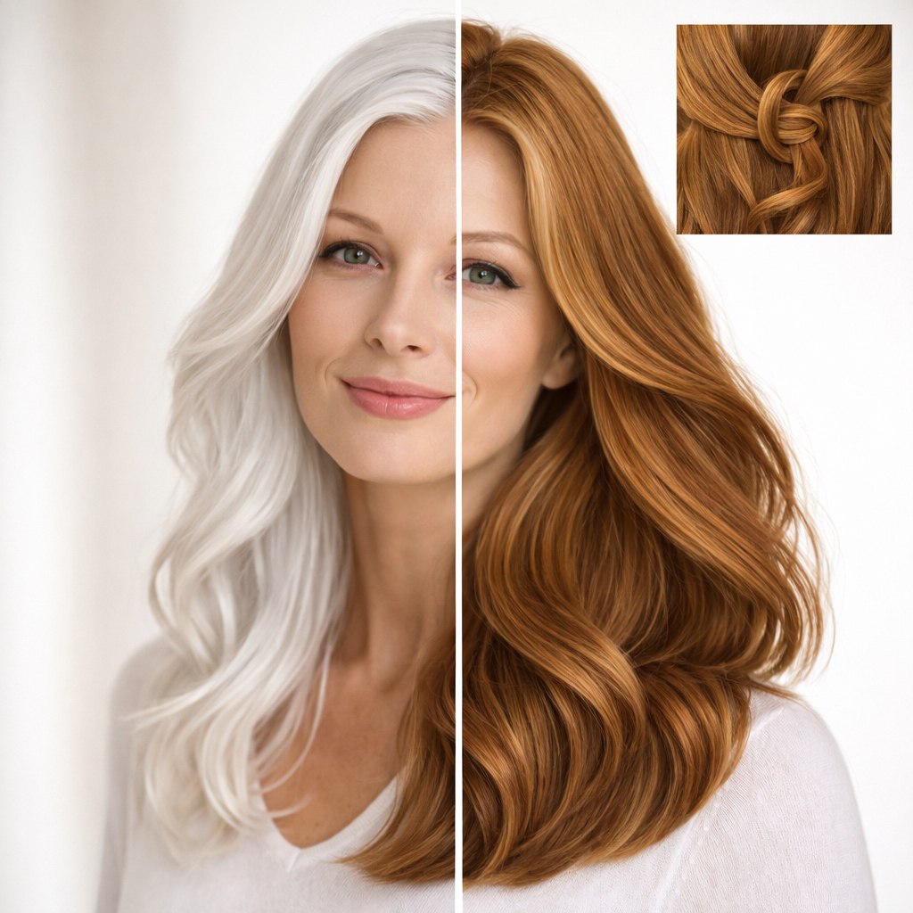 Profi-Pflanzenhaarfarbe SET warmes Gold-Braun "warm golden brown"