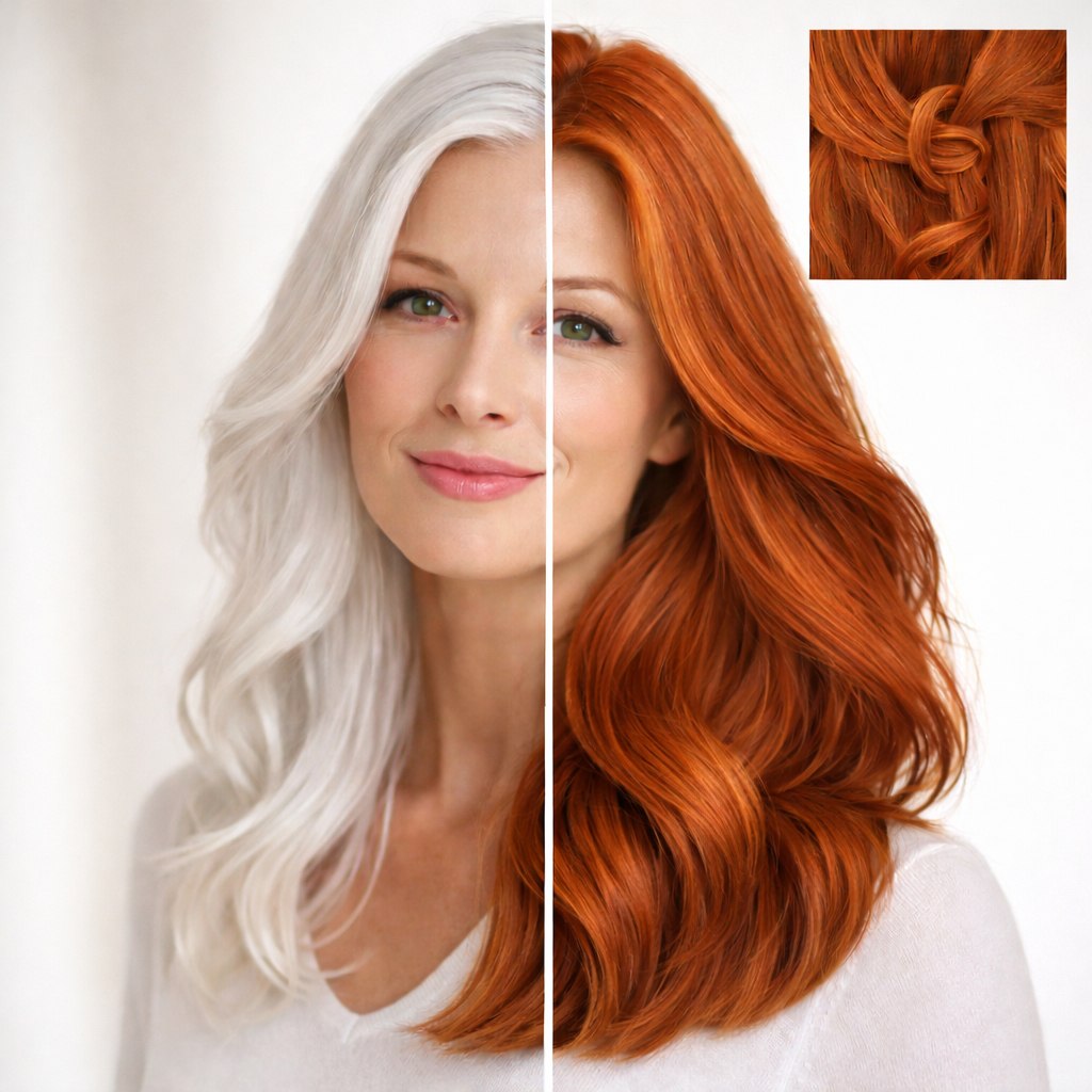 Profi-Pflanzenhaarfarbe SET "warmes rotes Henna pur - warm pure henna red"