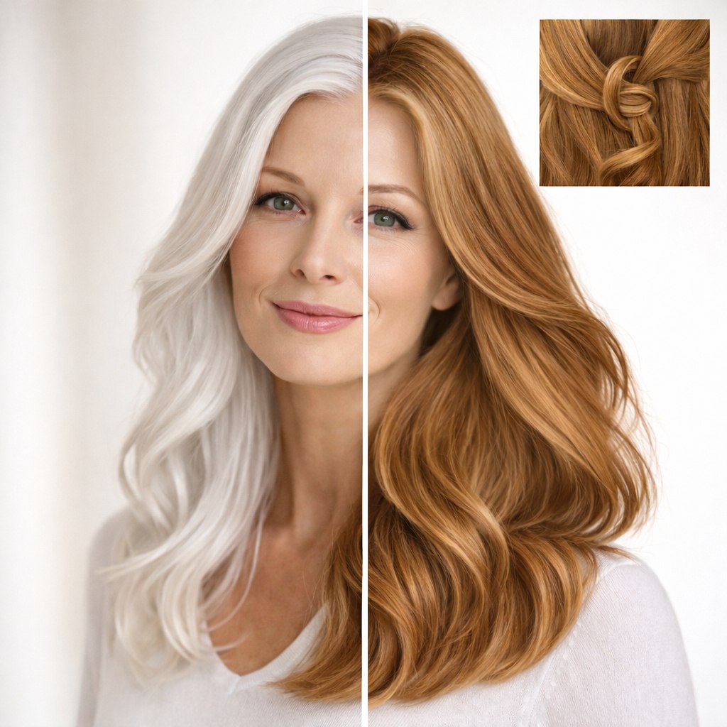 Profi-Pflanzenhaarfarbe SET warmes Hell-Braun "warm light brown"