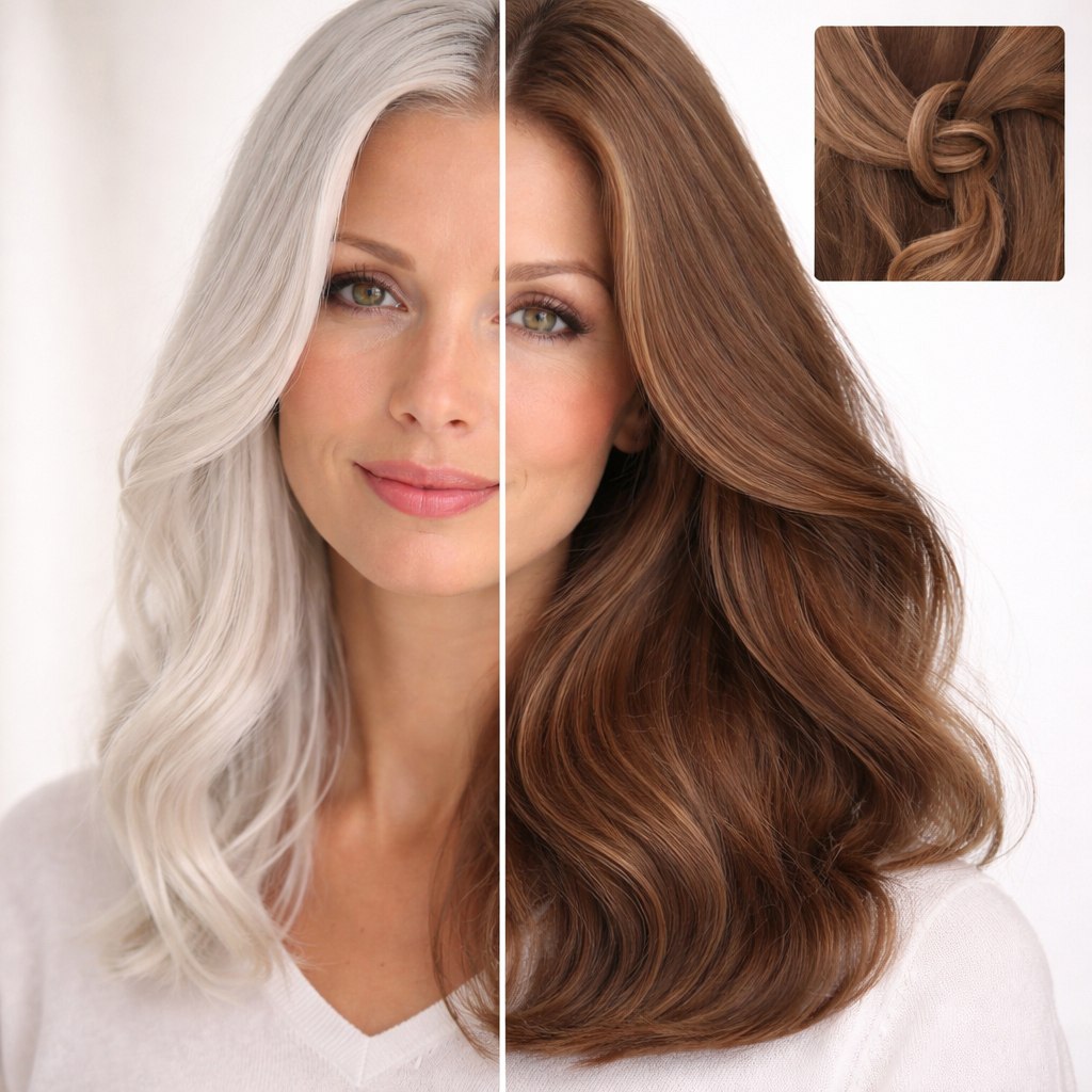 Profi-Pflanzenhaarfarbe SET warmes Marokko-Braun "warm marocco brown"